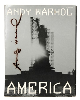 Andy Warhol Twice Signed "America" Book